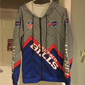Buffalo Bills NFL light Zip up/Hoodie -Size Medium